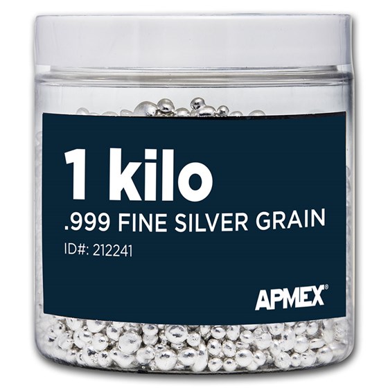 1 kilo Silver Grain/Shot .999+ Fine 1 kilo Silver Grain/Shot .999+ Fine